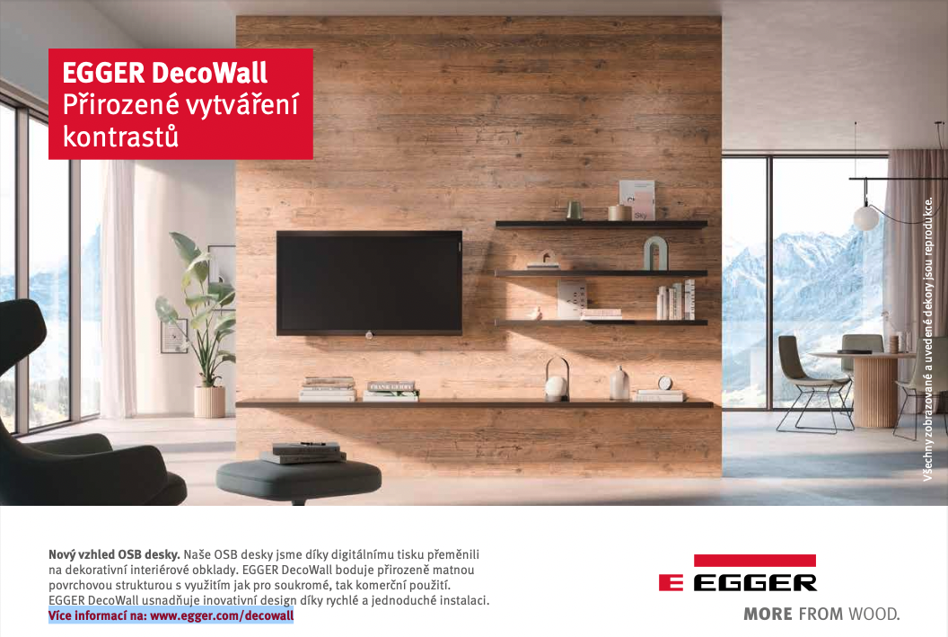 EGGER DecoWall – přirozené vytváření kontrastů.