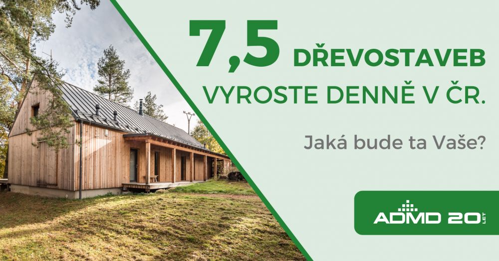 Denně v ČR vyroste 7,5 dřevostaveb